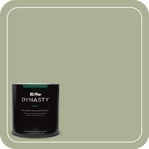 1 qt. #PPU10-06 Spring Walk One-Coat Hide Semi-Gloss Enamel Interior Stain-Blocking Paint and Primer