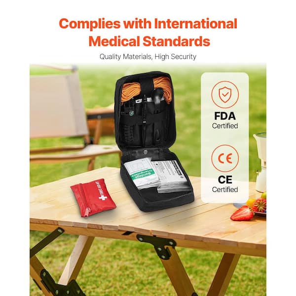 SKYSHALO Survival First Aid Kit 250 Pieces 600 D Nylon Trauma