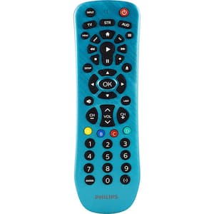 3-Device Universal TV Remote Control in Brushed Electric Blue