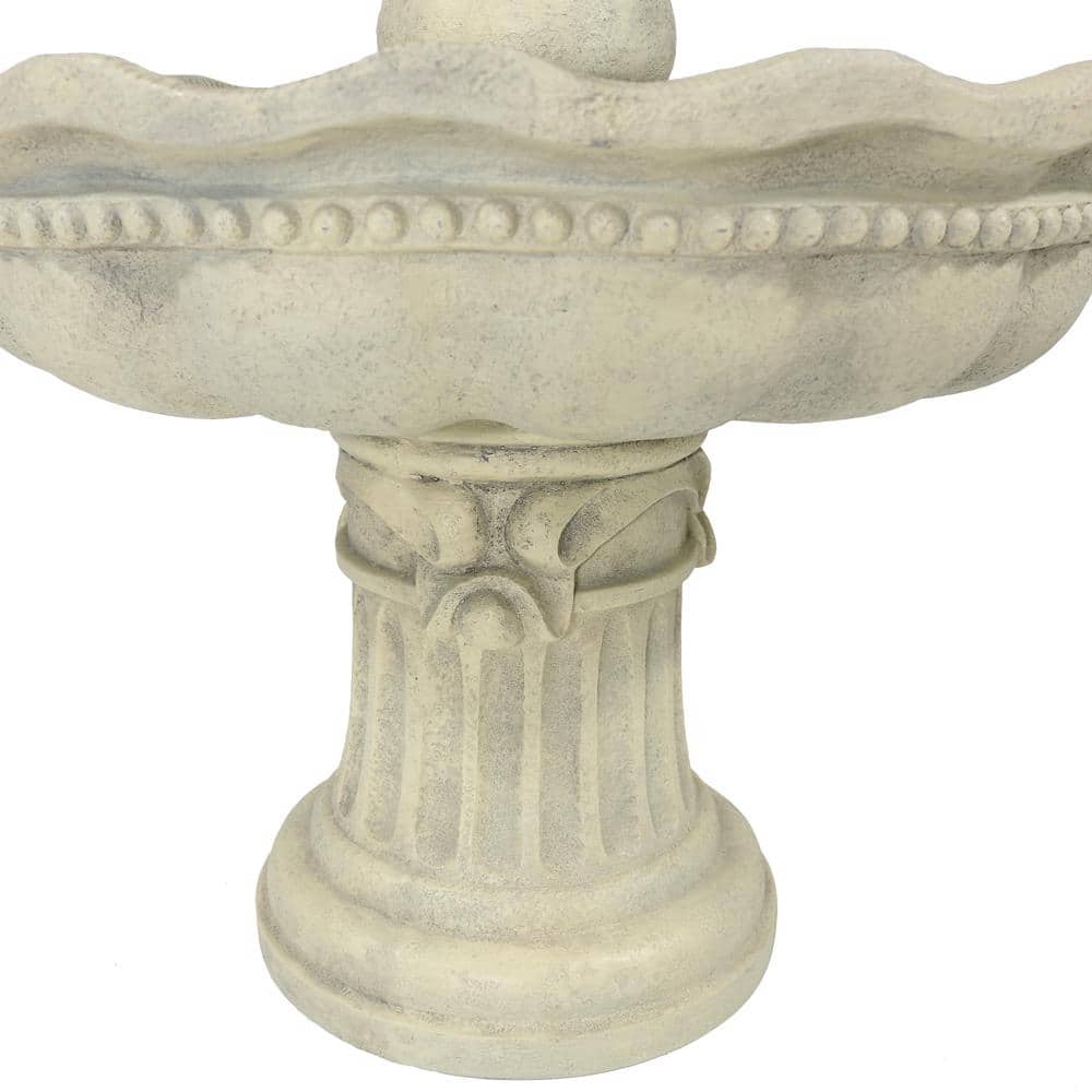 Elegant White Fiberglass 3-Tier Pineapple Outdoor Fountain