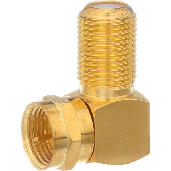 Zenith Right-Angle Coaxial Connector in Gold
