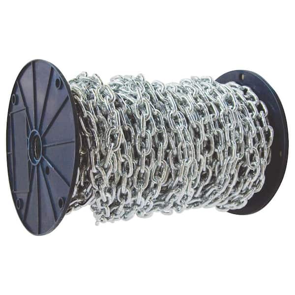 KingChain #2/0 x 98 ft. Zinc-Plated Straight Link Coil Chain - 520 lbs Safe Work Load - Reeled