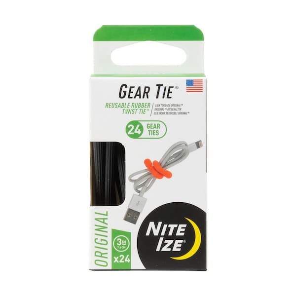 Gear Tie ProPack 3 in. - (24-Pack) - Black