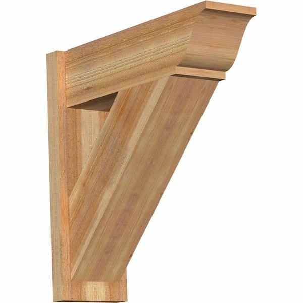 Ekena Millwork 8 in. x 26 in. x 26 in. Traditional Rough Sawn Western Red Cedar Outlooker