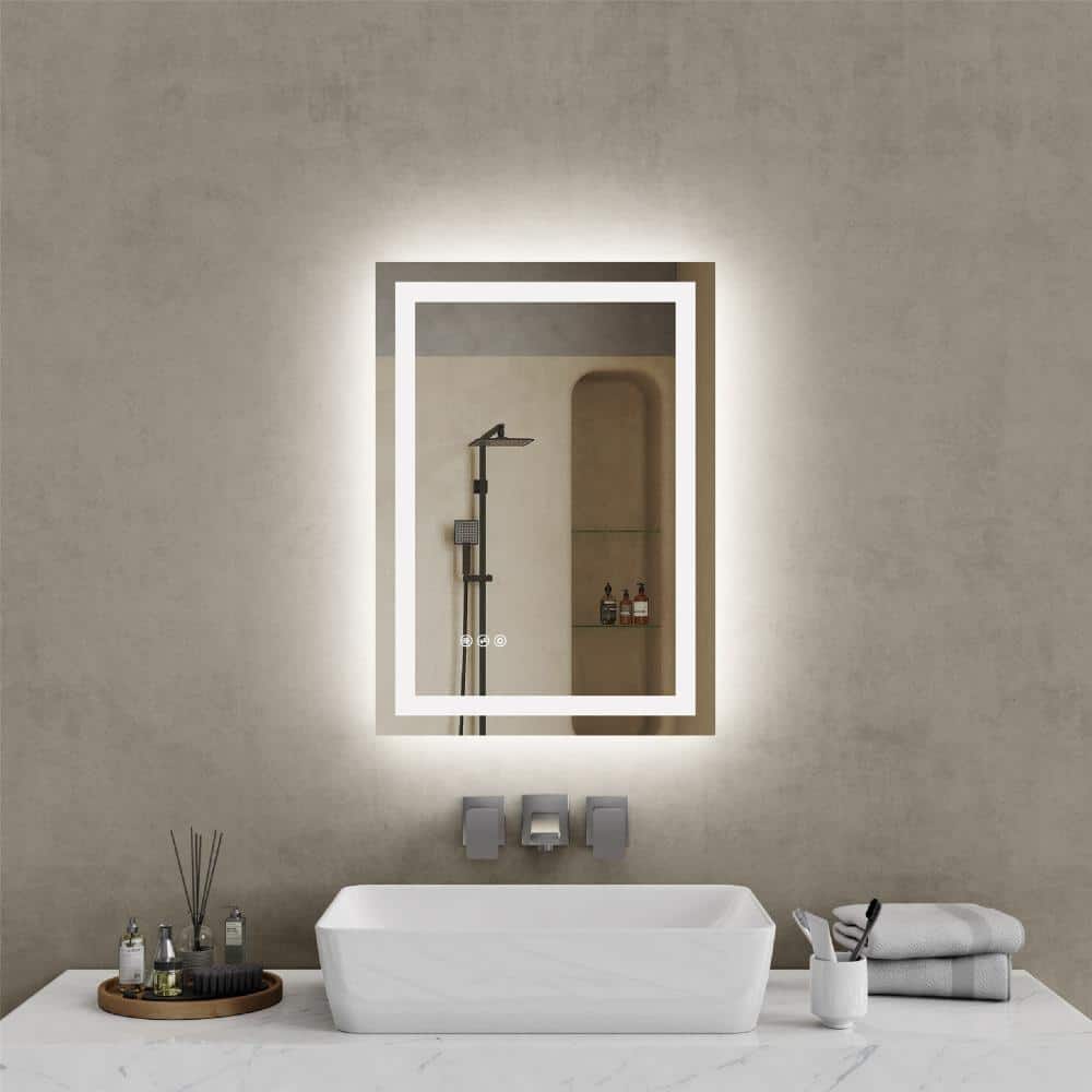20 in. W × 28 in. H LED Bathroom Vanity Mirror, Front & Back Lit, Anti-Fog Dimmable price history on PriceWatchPro