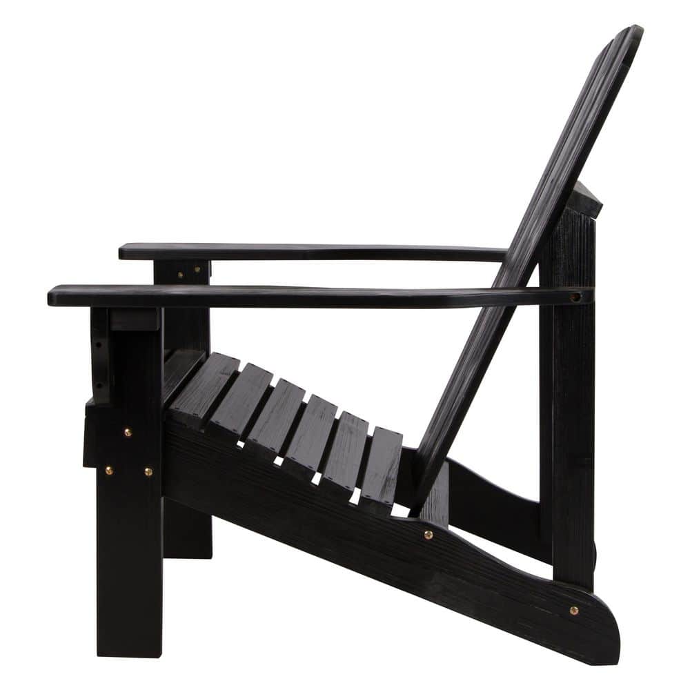 Black Cedar Wood Mid-Century Modern Adirondack Chair