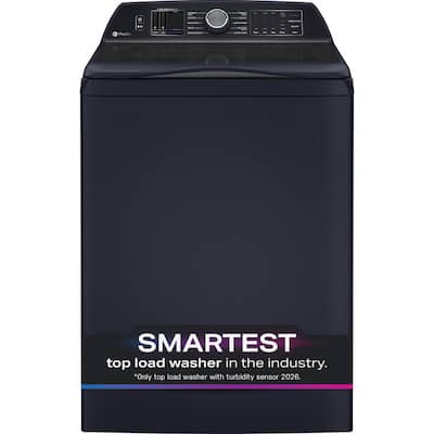 Profile 5.4 cu. ft. Top Load Washer in Sapphire Blue with Impeller, Adaptive SmartDispense and Built-In WiFi by SmartHQ
