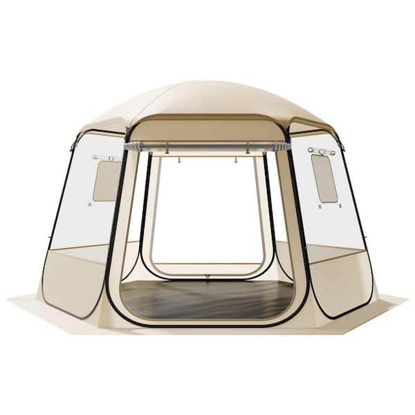 Pop-up Bubble Tent, 11 x 10. 2 ft., Waterproof and UV-Resistant, Clear Dome Shelter for 8-10 People, 540° Panoramic View