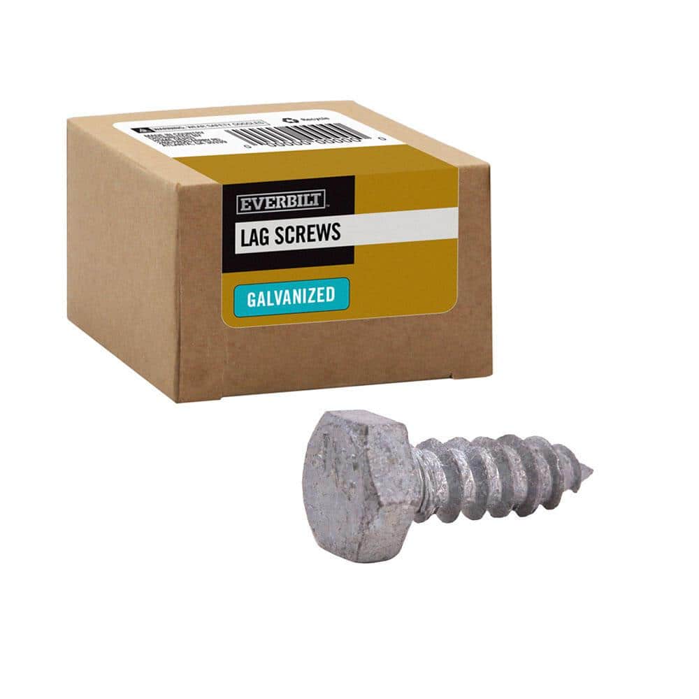 Everbilt 5/16 in. x 1 in. Hex Galvanized Lag Screw (25Pack) 803780