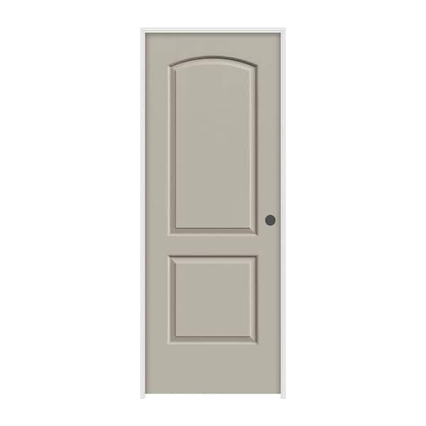 JELD-WEN 36 in. x 80 in. Continental Desert Sand Painted Left-Hand Smooth Molded Composite Single Prehung Interior Door