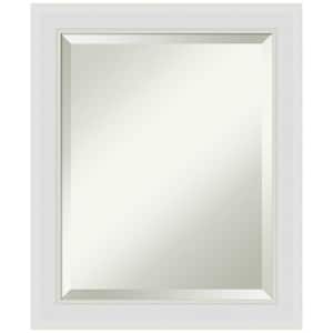 Flair Soft White Narrow 20 in. H x 24 in. W Framed Wall Mirror