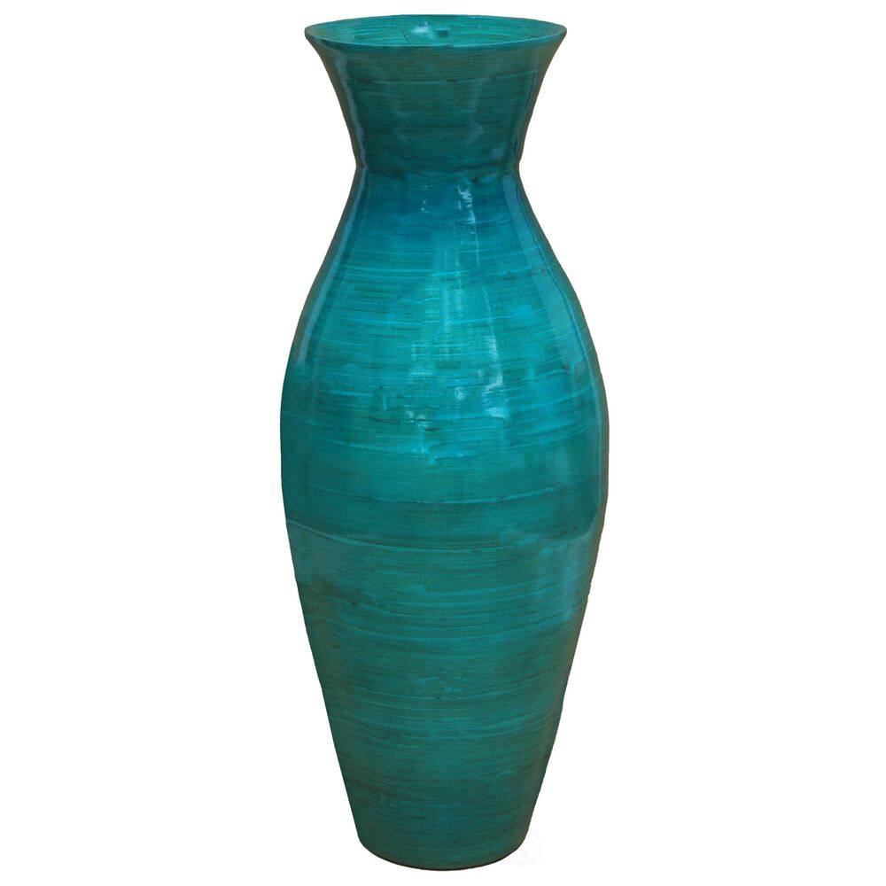 21" Purple Ceramic Flared Floor Vase for Modern Home Decor