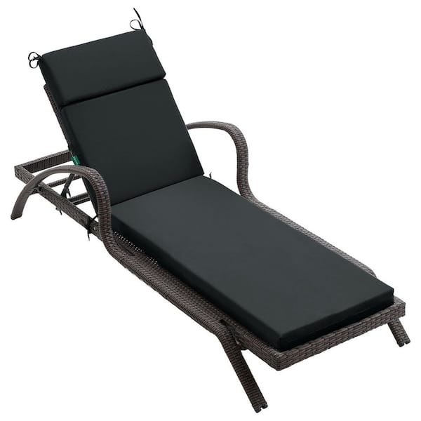 Pool and Beach 72 x 21 x 3 in. Deep Grey Chaise Lounge Cushions Outdoor Furniture