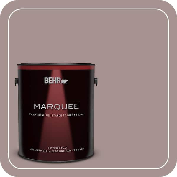BEHR MARQUEE 1 gal. #740B-4 Suede Leather Flat Exterior Paint & Primer