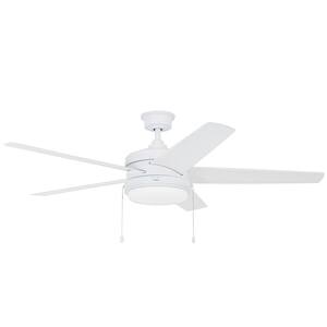 Portwood 60 in. LED Outdoor White Ceiling Fan