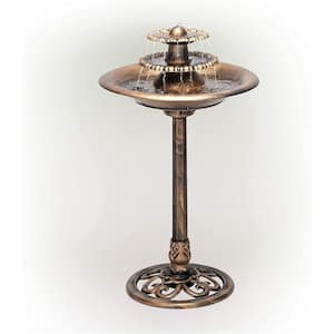 35 in. Bronze Color Outdoor High Mountain Floor Fountain