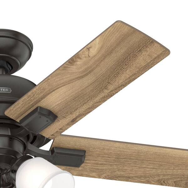 Hunter - Crystal Peak 44 in. Indoor Noble Bronze Ceiling Fan with Light Kit Included