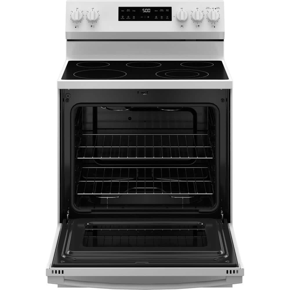 White 30" Free-Standing Electric Range with Self-Cleaning