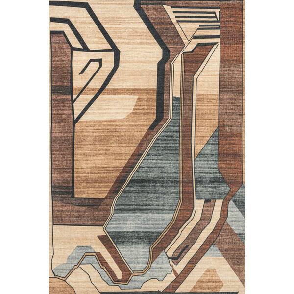 RUGS USA Kali Gandaki Wool Brown 8 ft. x 10 ft. Indoor/Outdoor Patio Rug