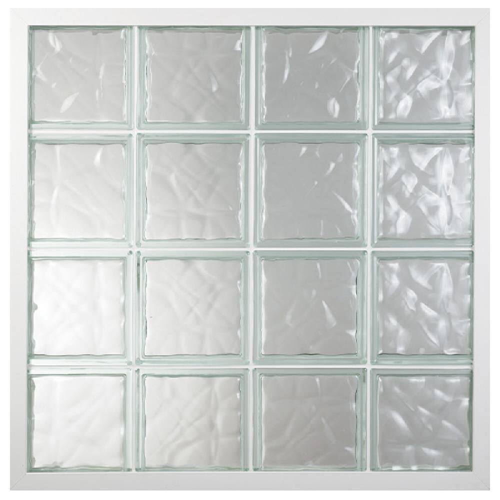 Hy-Lite 46.75 in. x 39.25 in. Fixed White Vinyl Nail Fin Frame Glass ...
