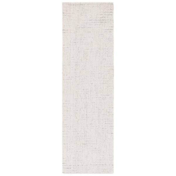 Abstract Ivory/Light Gray 2 ft. x 8 ft. Speckled Runner Rug
