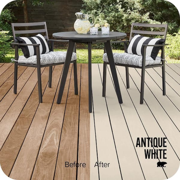 5 gal. #23 Antique White Solid Color Waterproofing Exterior Wood Stain