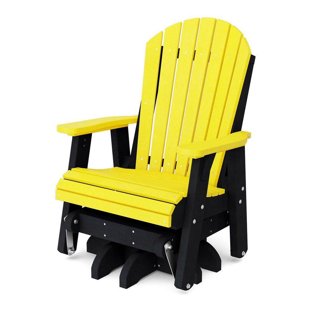 Heritage 1-Person Lemon Yellow and Black HDPE Plastic Outdoor Swivel Glider price history on PriceWatchPro