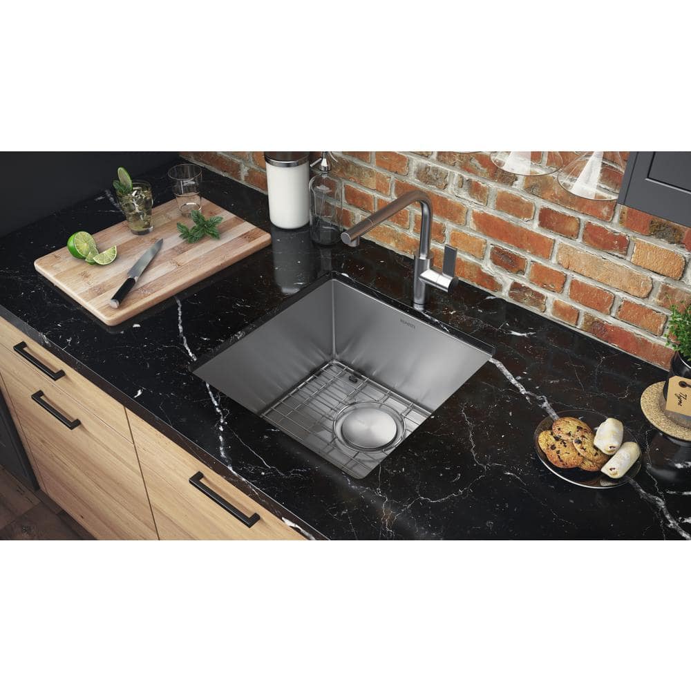 Ruvati 18" Stainless Steel Undermount Bar Prep Sink with Rounded Corners