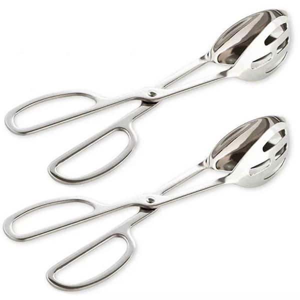 2-Piece Stainless Steel Salad Servers, Serving Tongs for Buffet Party Catering, Food Serving Salad, Cake and Bread