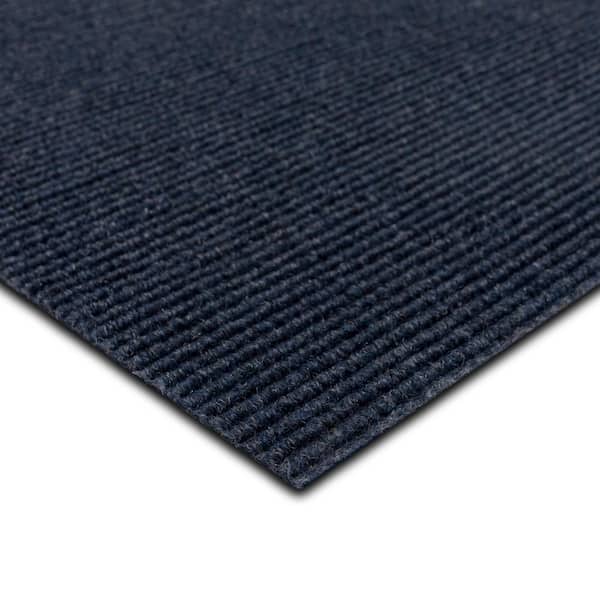 Wide Wale - Ocean - Blue Commercial/Residential 18 x 18 in. Peel and Stick Carpet Tile Square (22.5 sq. ft.)