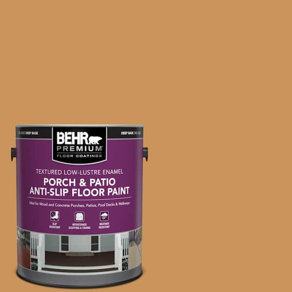 BEHR PREMIUM 1 gal. #M250-5 Burnt Pumpkin Textured Low-Lustre Enamel Interior/Exterior Porch and Patio Anti-Slip Floor Paint