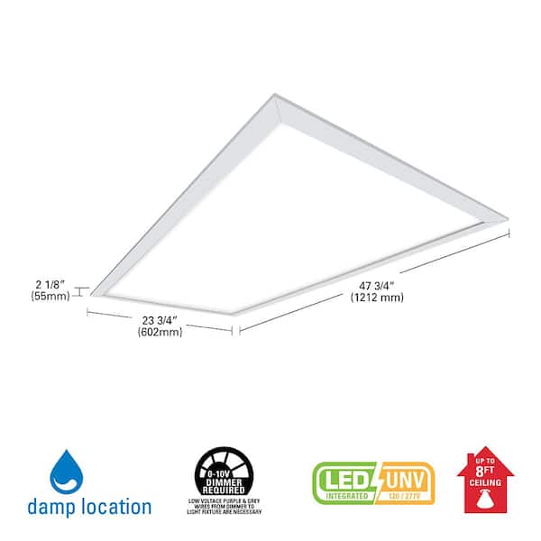 2 ft. X 4 ft. LED Panel Light 4000K Neutral White 72W 9000LM Dimmable, –  LEDMyPlace