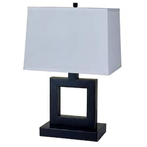 22 in. Bronze Standard Light Bulb Bedside Table Lamp