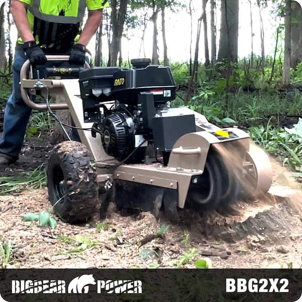 Double Down Cutter 12 in. 15-HP Gas Powered Stump Grinder with High Torque Rato Electric Start Engine