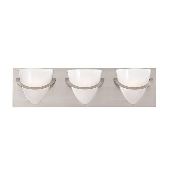 Eurofase Forma Collection 3-Light Satin Nickel Bath Bar Light