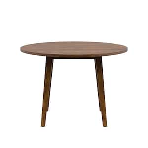 43 in. Round Caramel Birch Wood Top with Wood Frame (Seats 4)