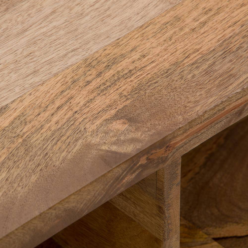 Hunter Industrial Natural Mango Wood 48" Lift-Top Coffee Table with Storage