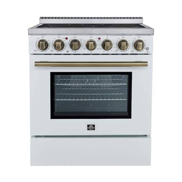 Paolo 30 in. Electric Range 5 Burner Element in White