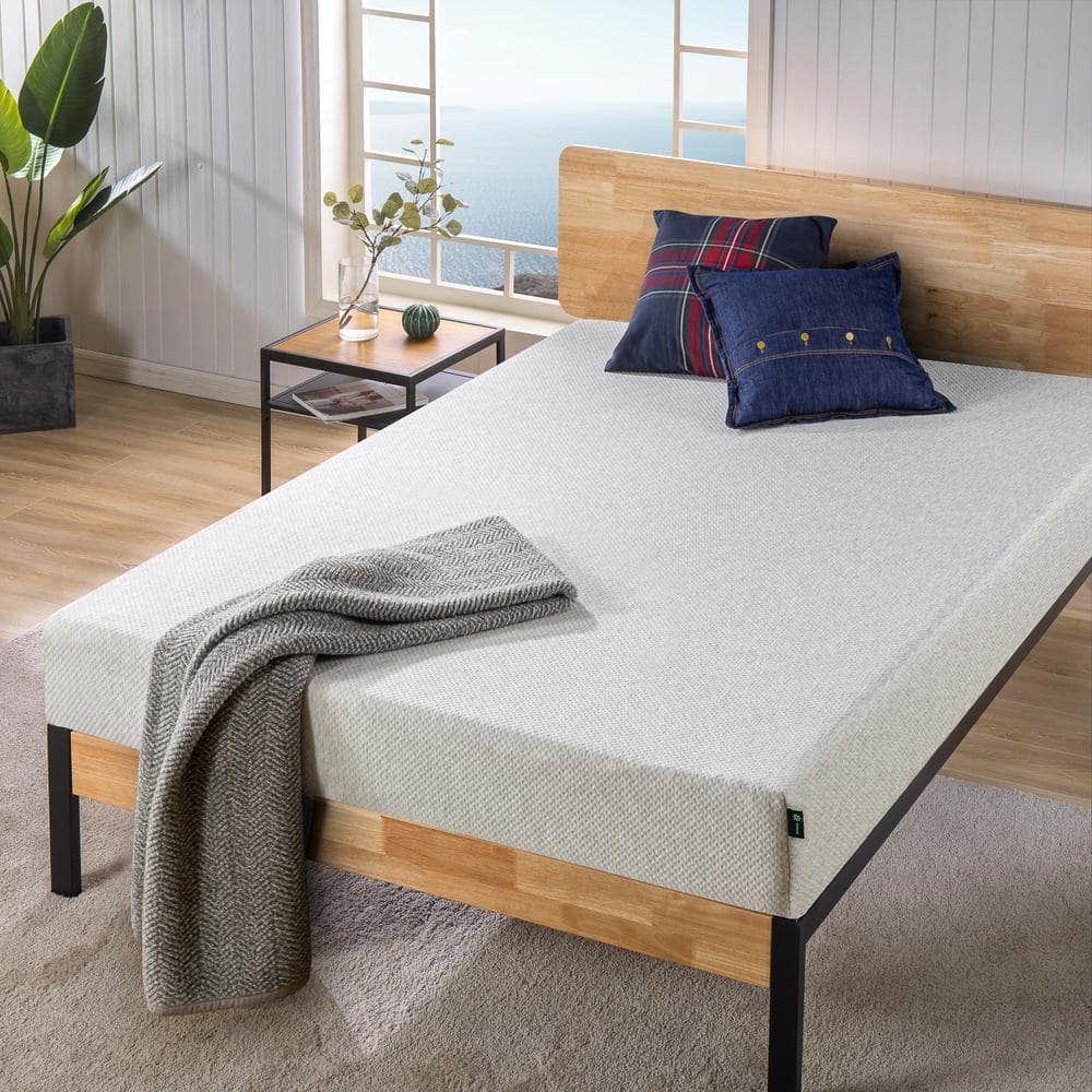  ZINUS 5 Inch Memory Foam Mattress, Fiberglass Free, Bunk Bed,  Trundle Bed, Day Bed Compatible, Twin, White : Home & Kitchen