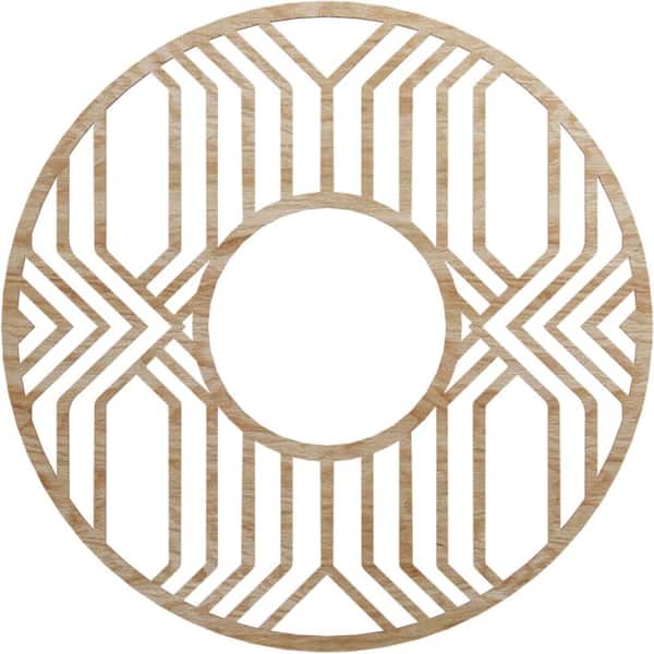 0.375 in. x 32 in. x 32 in. Wood Medallion Moulding