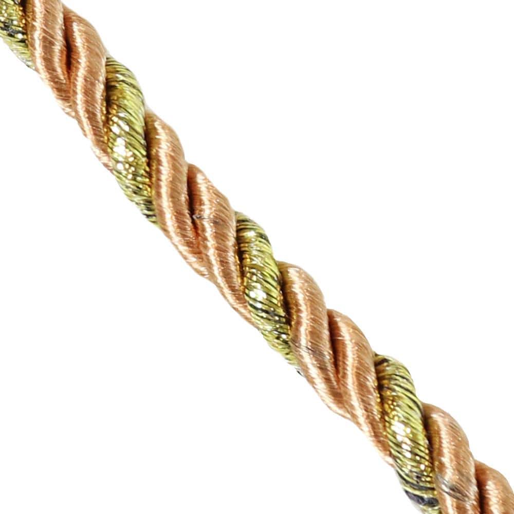 Copper Finish Polyester Rope Curtain Tiebacks with Tassels (Set of 2)