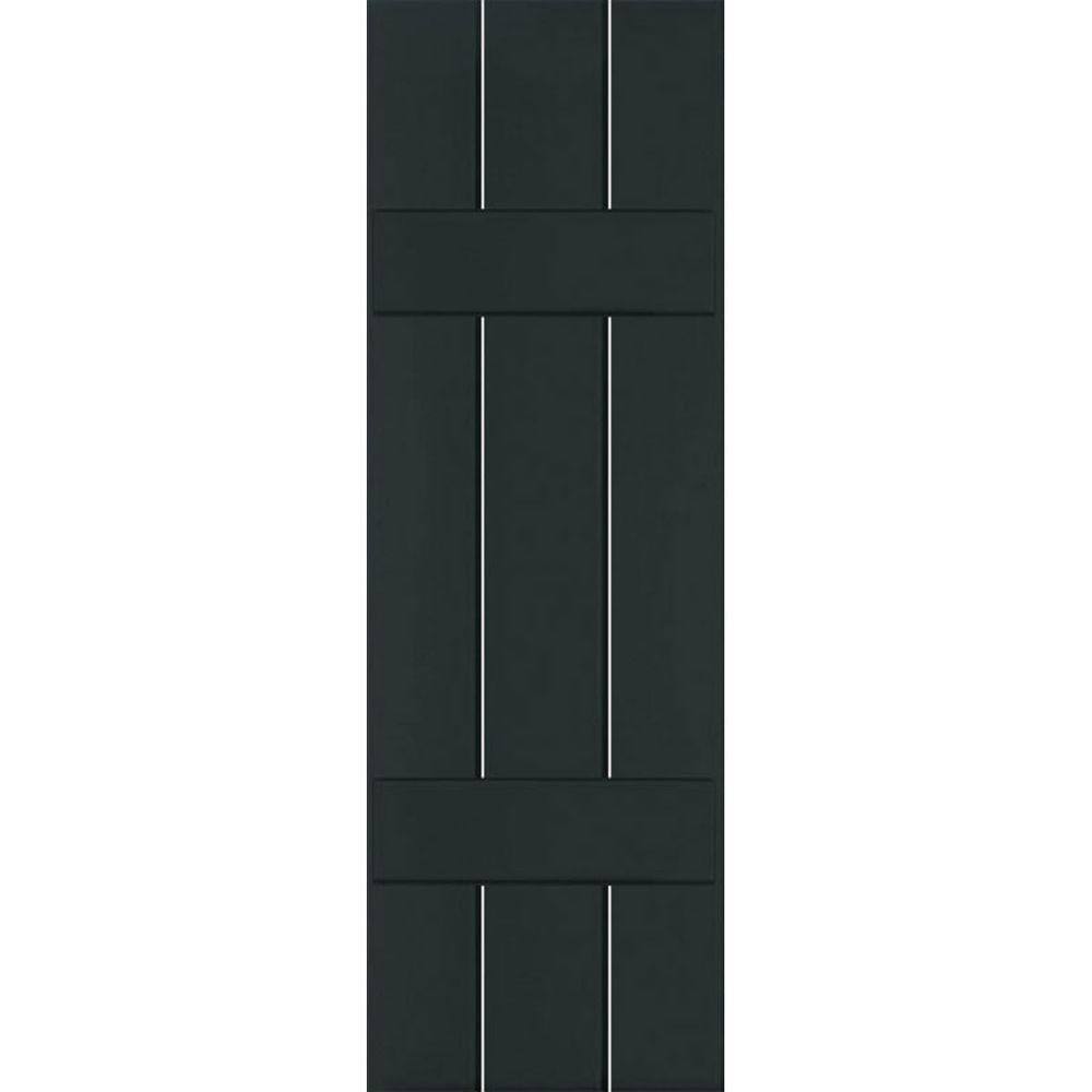 12 in. x 57 in. Exterior Real Wood Pine Board and Batten Shutters Pair Dark Green price history on PriceWatchPro
