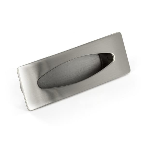 Richelieu Hardware 3 in. (76 mm) Brushed Nickel Modern Cabinet Recessed Pull