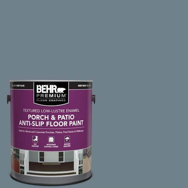 BEHR PREMIUM 1 gal. #PPU13-04 Atlantic Shoreline Textured Low-Lustre Enamel Interior/Exterior Porch and Patio Anti-Slip Floor Paint