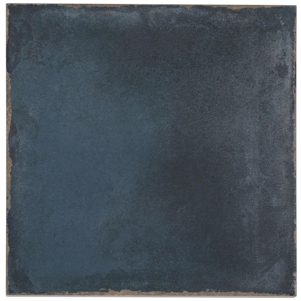Faenza 8 in. x 8 in. Matte Midnight Navy Porcelain Square Tile Sample (0.44 sq ft)