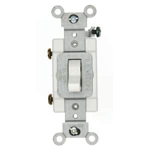 3 Amp Industrial Grade Heavy Duty Single-Pole Toggle Switch, White