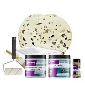 BEYOND PAINT Off White Flat Countertop Kit & Oxford Bronze Flecks