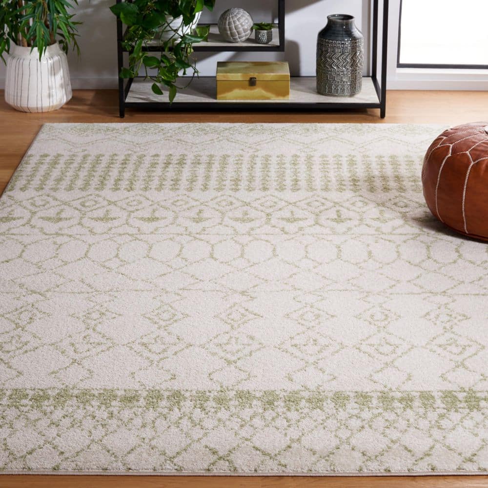 Tulum 4 ft. x 6 ft. Ivory/Sage Diamond Tribal Area Rug price history on PriceWatchPro