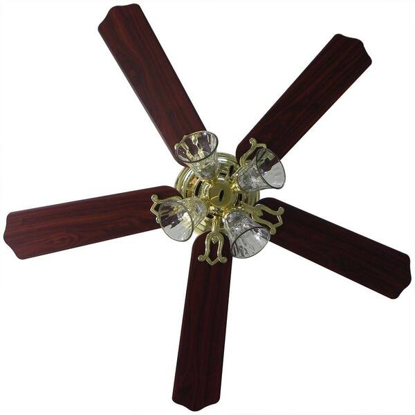 Brown for sale online Hampton Bay 46008 52 inch Ceiling Fan with LED Light 