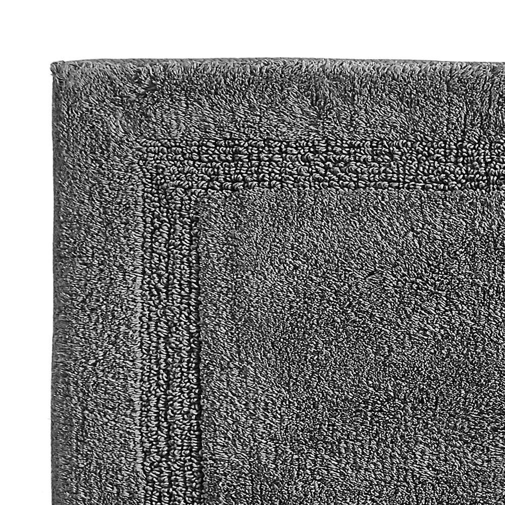 Moorings Grey 60" Cotton Bath Runner Rug